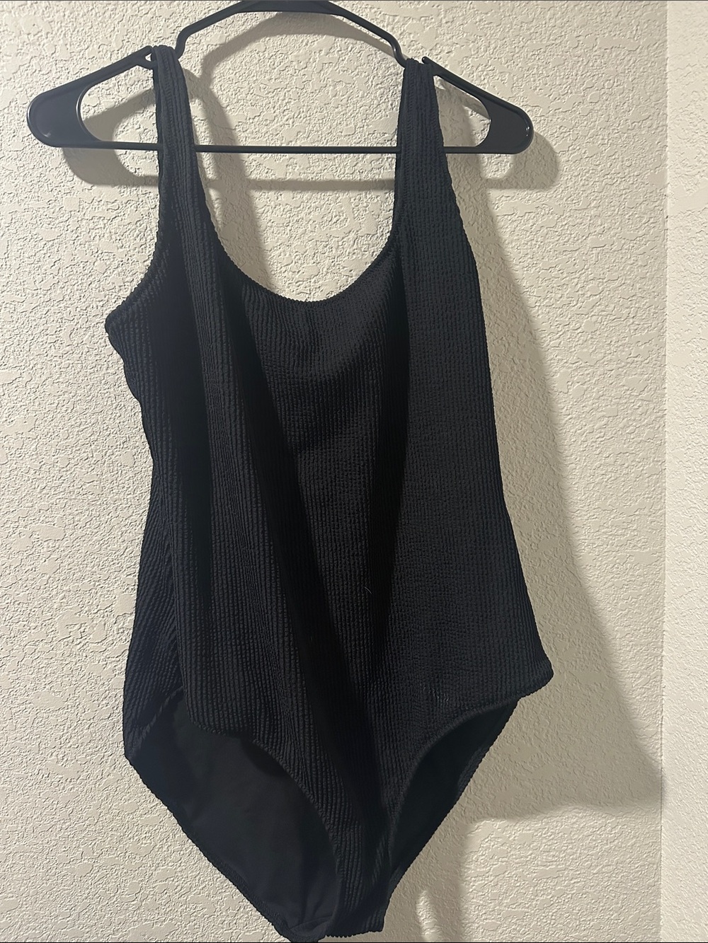 Aerie Black ribbed One-Piece Swimsuit